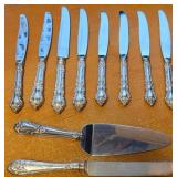 SET OF WALLACE KNIVES STERLING SILVER HANDLE