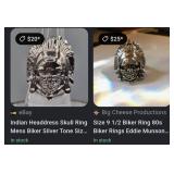 696 - TWO COSTUME JEWELRY RINGS (Z5)