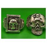 696 - TWO COSTUME JEWELRY RINGS (Z20)