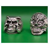 696 - TWO COSTUME JEWELRY RINGS SIZE 8/9 (Z14)