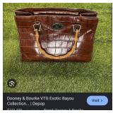 J2 - DOONEY BOURKE HANDBAG W/ BAMBOO HANDLE