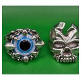 696 - TWO COSTUME JEWELRY RINGS (Z13)