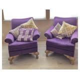 J2 - PAIR OF MATCHING ACCENT CHAIRS W/  PILLOWS