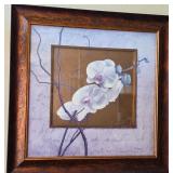 J2 - FRAMED FLORAL ART 26'SQ