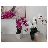 J2 - TWO FAUX ORCHIDS (M50)