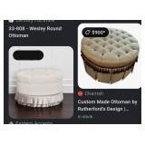 J2 - ROUND UPHOLSTERED OTTOMAN (M44)