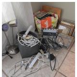 J2 - TABLE LAMP, POWER CORDS, FRAMES (R48)