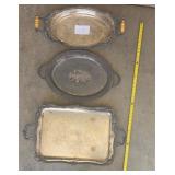 J2 - THREE VINTAGE SERVING TRAYS (G4)