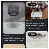 J2 - VINTAGE AMETHYST CUT-TO-CLEAR CRYSTAL (L51)
