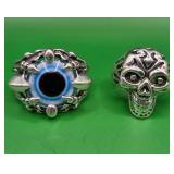 696 - TWO COSTUME JEWELRY RINGS SIZE 9/10 (Z9)