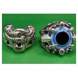 696 - TWO COSTUME JEWELRY RINGS SIZE 7/9 (Z18)
