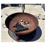 J4 - RUSTIC STEEL OUTDOOR FIRE PIT