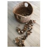 J4 - WOVEN BASKET DRIFTWOOD DECOR (K91)