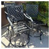 J4 - SET OF FOUR MATCHING PATIO CHAIRS