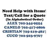 NEED HELP WITH ITEMS? DELIVERY OPTIONS
