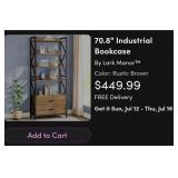 J4 - INDUSTRIAL WOOD BOOKSHELF UNIT