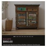 J4 - RUSTIC WOOD ACCENT CABINET (R21)