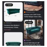 J4 - LUXURY TUFTED VELVET SOFA (R28)