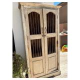 J4 - RUSTIC WOOD STORAGE CABINET