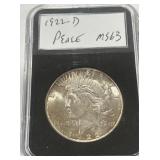 1922-D SILVER PEACE DOLLAR