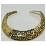 GOLDTONE OPEN COLLAR NECKLACE
