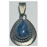 STERLING SILVER GEMSTONE PENDANT 4.90GRS