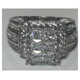 STERLING SILVER CZ RING 5.20GRS SIZE 6