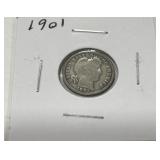 1901 SILVER DIME