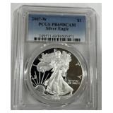 2007-W AMERICAN SILVER EAGLE PR69DCAM