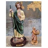 11 - FONTANINI 'RACHEL' & ST JUDE THADDEUS FIGURES