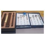 503 - CHINESE FLUTE, FLATWARE SETS
