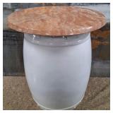 512 - CERAMIC GARDEN STOOL/ MARBLE TOP (A190)