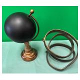 11 - DECORATIVE METAL GLOBE & SCULPTURE (L39)