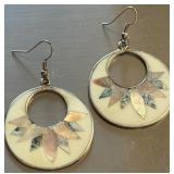 443 -  PAIR OF SILVER EARRINGS (ALPACA MEXICO(D26)