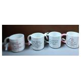 43 - NEW WMC LOT OF FOUR MUGS (M81)