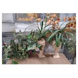 11 - THREE FAUX PLANTS IN PLANTERS (A177)