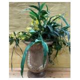 11 - OPLANTER POT WITH FAUX PLANTS (P16)