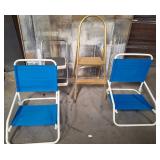 11 - FOLDING BEACH CHAIRS, STEP LADDERS
