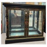 512 - CHINOISERIE BLACK LACQUER DISPLAY CABINET