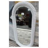 11 - WALL MIRROR WITH WICKER FRAME
