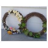 503 - TWO DECORATIVE WREATHS