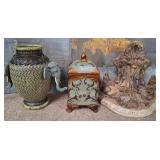 11 - DECORATIVE SCONCE, VASE & JAR (A241)