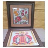 11 - TWO PIECES FRAMED ART 28X27' (Z110)