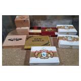 11 - LOT OF NINE VINTAGE CIGAR BOXES (A156)