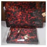 43 - NEW WMC TORTOISE SHELL TRAYS & SPREADERS(M51)