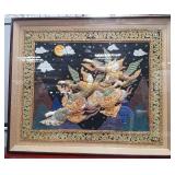 11 - BURMESE KALAGA TAPESTRY FRAMED 47X46' (U26)