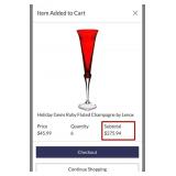N2 - SIX RUBY RED TOASTING FLUTES (K68)
