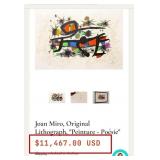 N2 - JOAN MIRO' LTD ED ART FRAMED W/COA (M1?0)