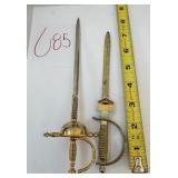 N2 - VINTAGE DECORATIVE SWORD LETTER OPENERS (U85)