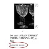 N2 - TWELVE PIECES JOSAIR CRYSTAL STEMWARE (L79)